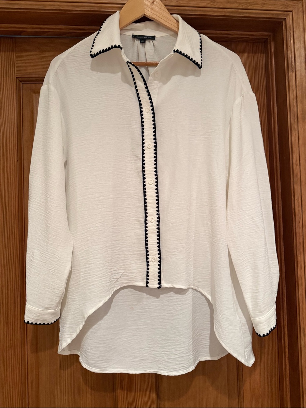 Adrianna Papell White Pleated Dress Top